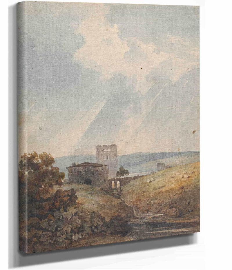 Landscape With Castle Hills And Mountains by Thomas Sully