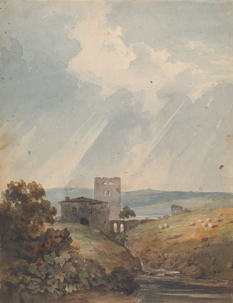 Landscape With Castle Hills And Mountains by Thomas Sully