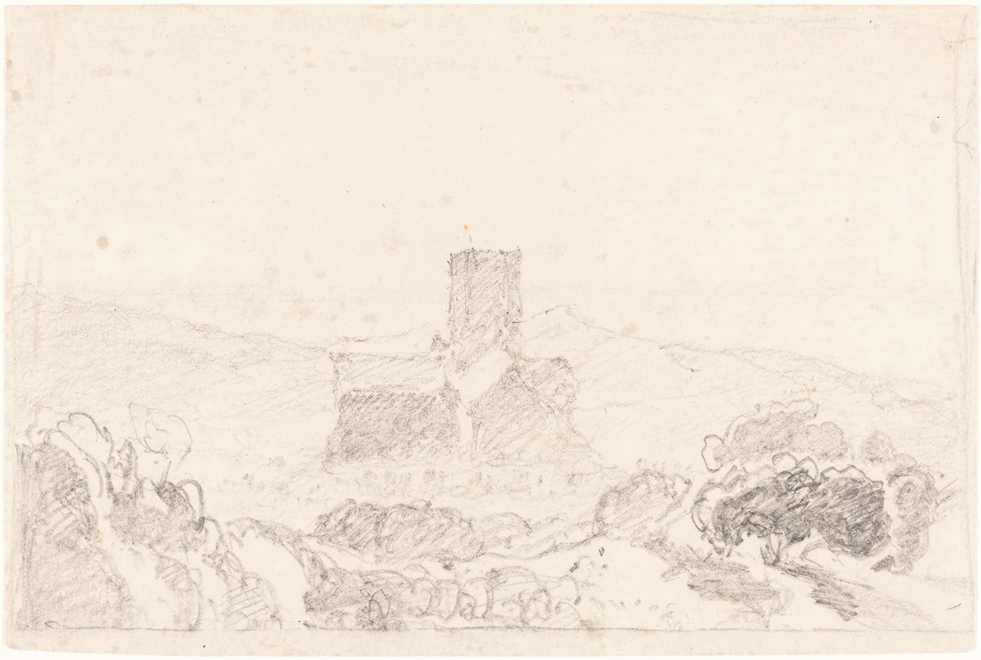 Landscape With Church First Half Th Century by John Sell Cotman