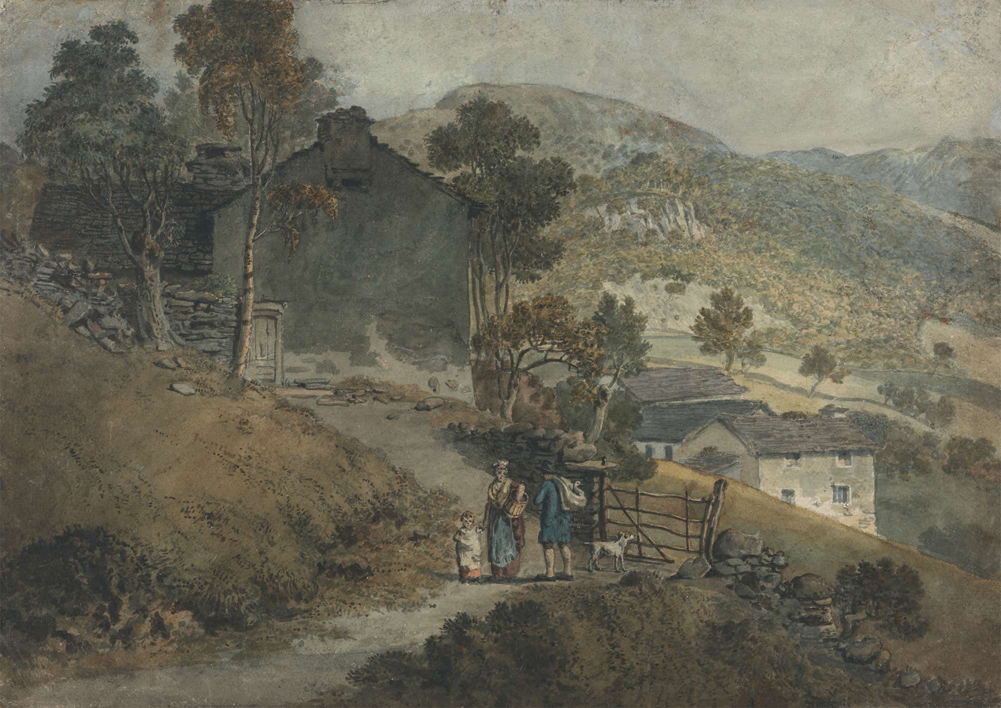 Landscape With Cottages And Figures by James Ward