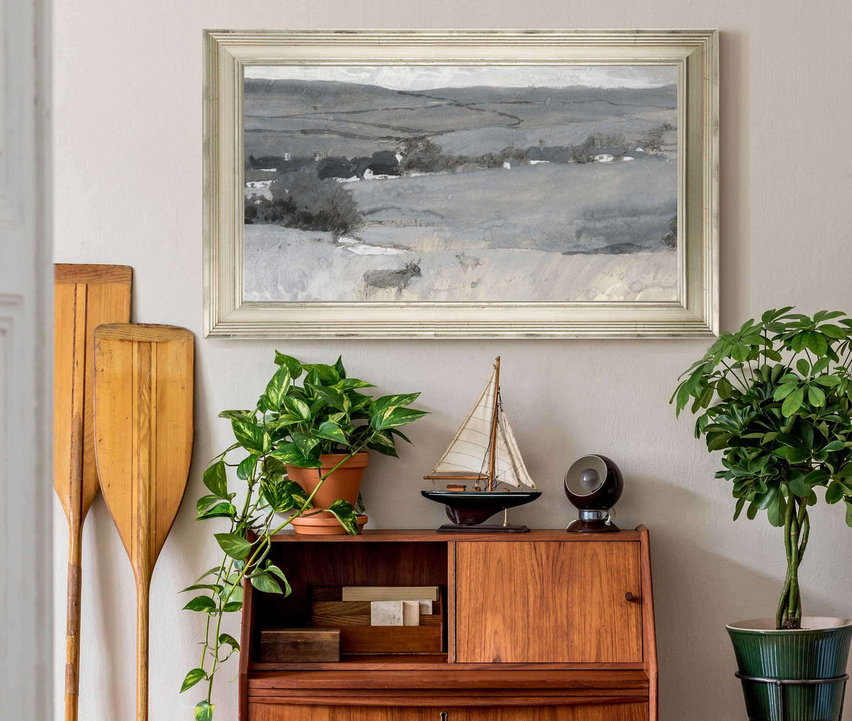 Landscape With Cow In Foreground by Edwin Austin Abbey