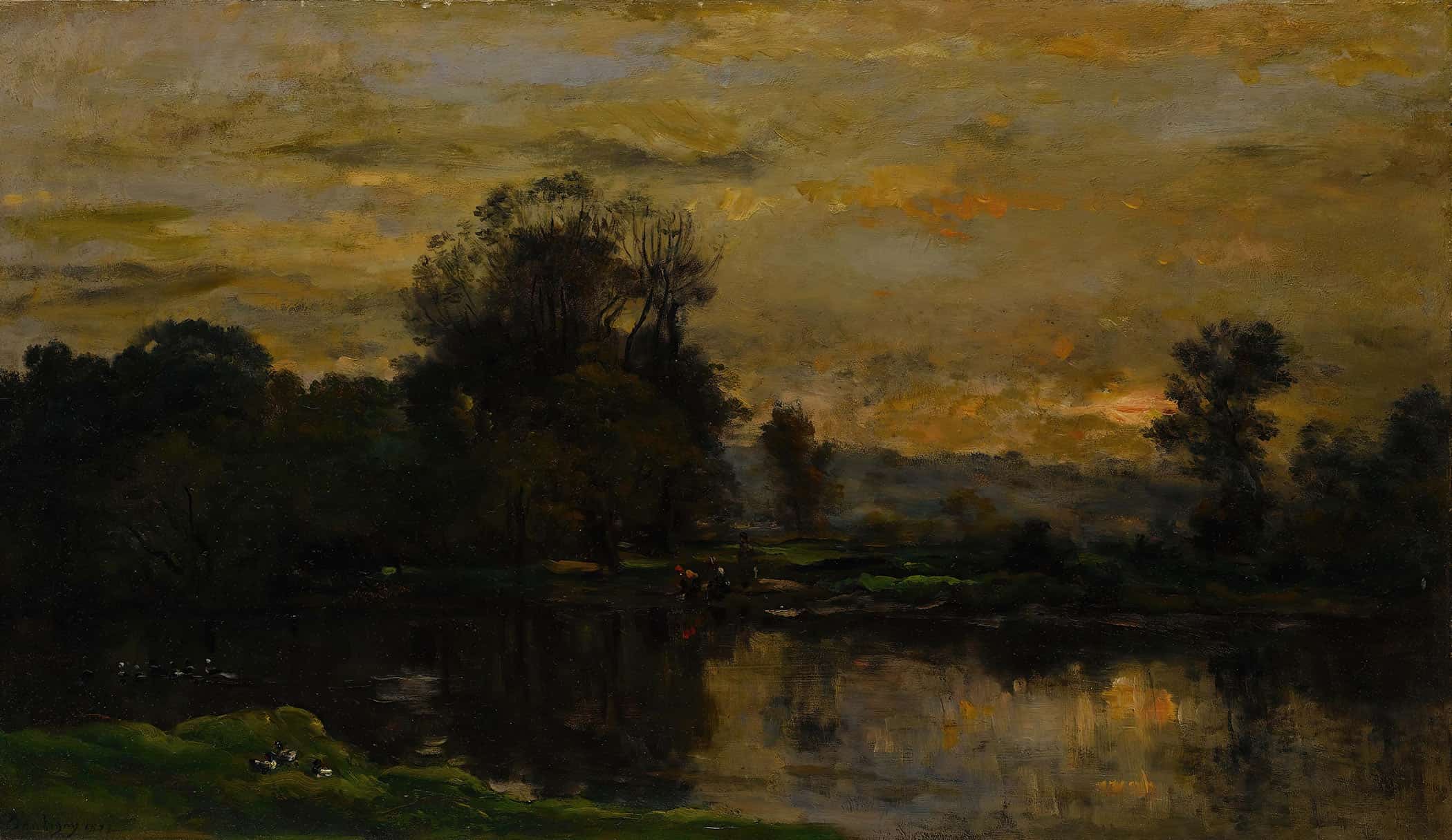 Landscape With Ducks by Charles Francois Daubigny