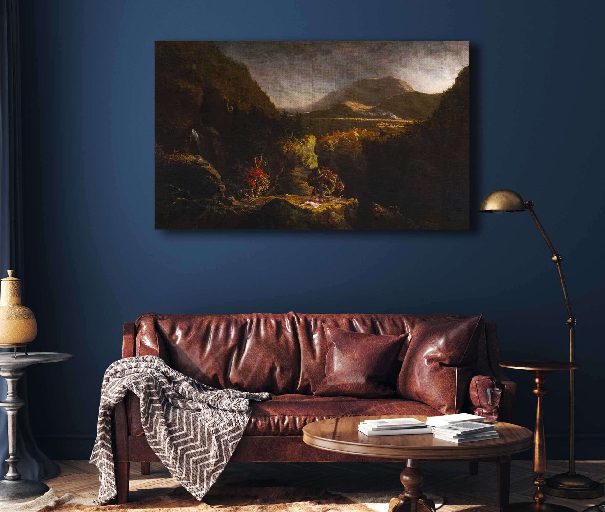 Landscape With Figures A Scene From The Last Of The Mohicans by Thomas Cole