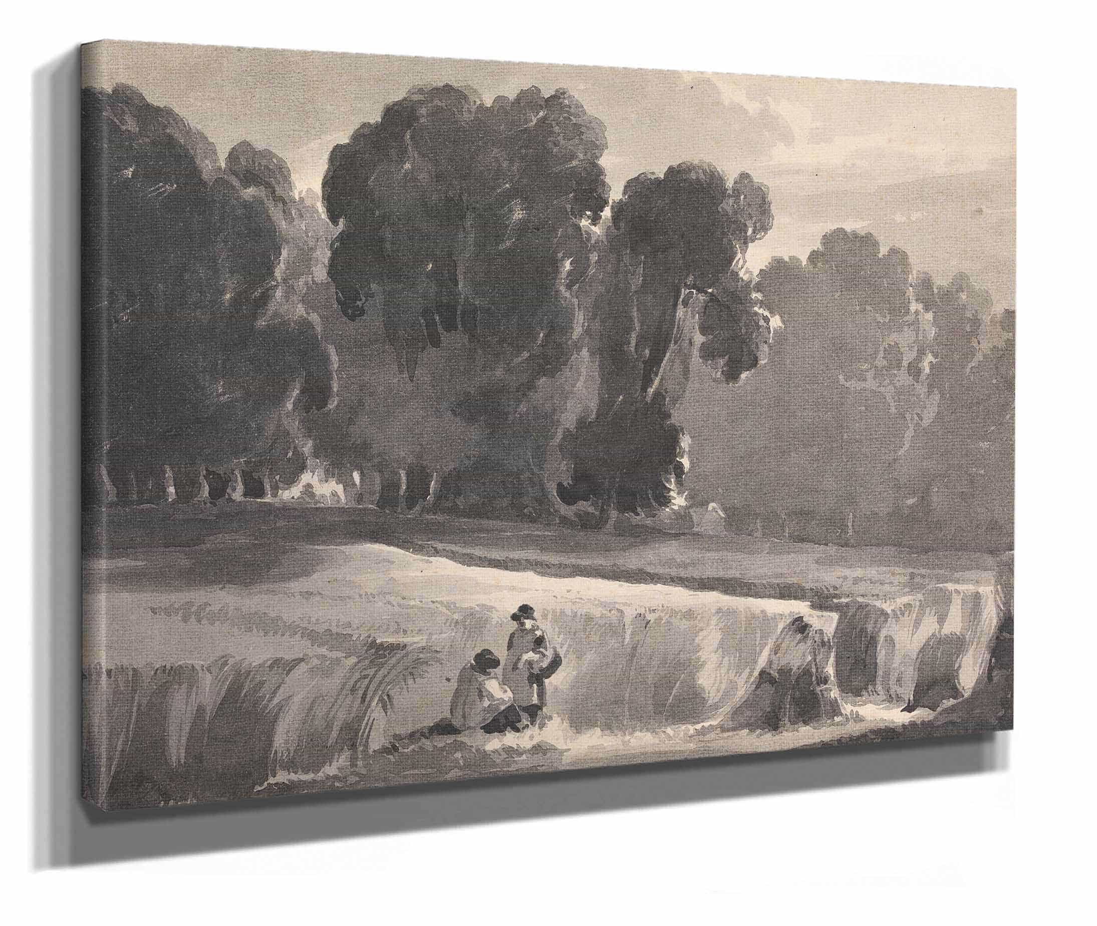 Landscape With Figures In Field by Thomas Sully
