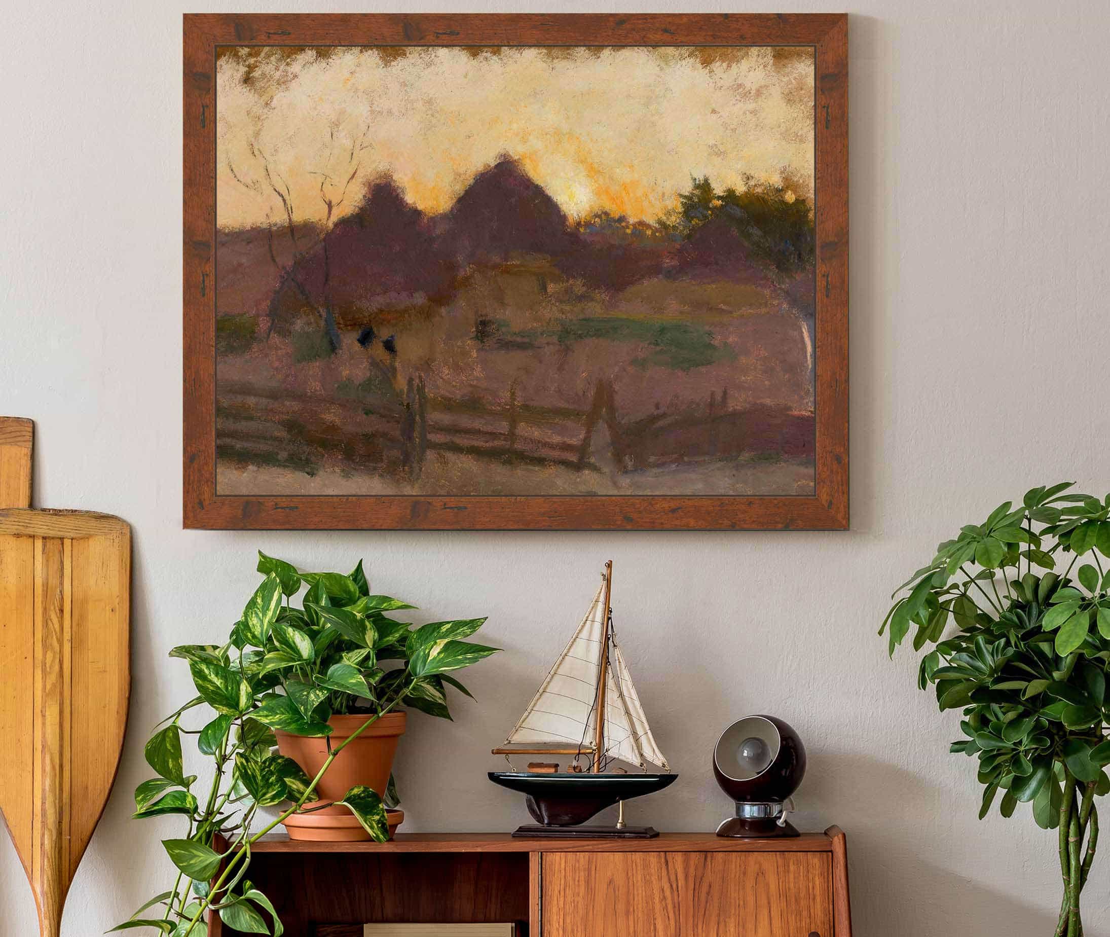 Landscape With Haystacks by Tadeusz Makowski