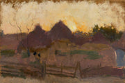 Landscape With Haystacks by Tadeusz Makowski