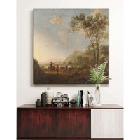 Landscape With Herdsmen And Cattle  by Aelbert Cuyp