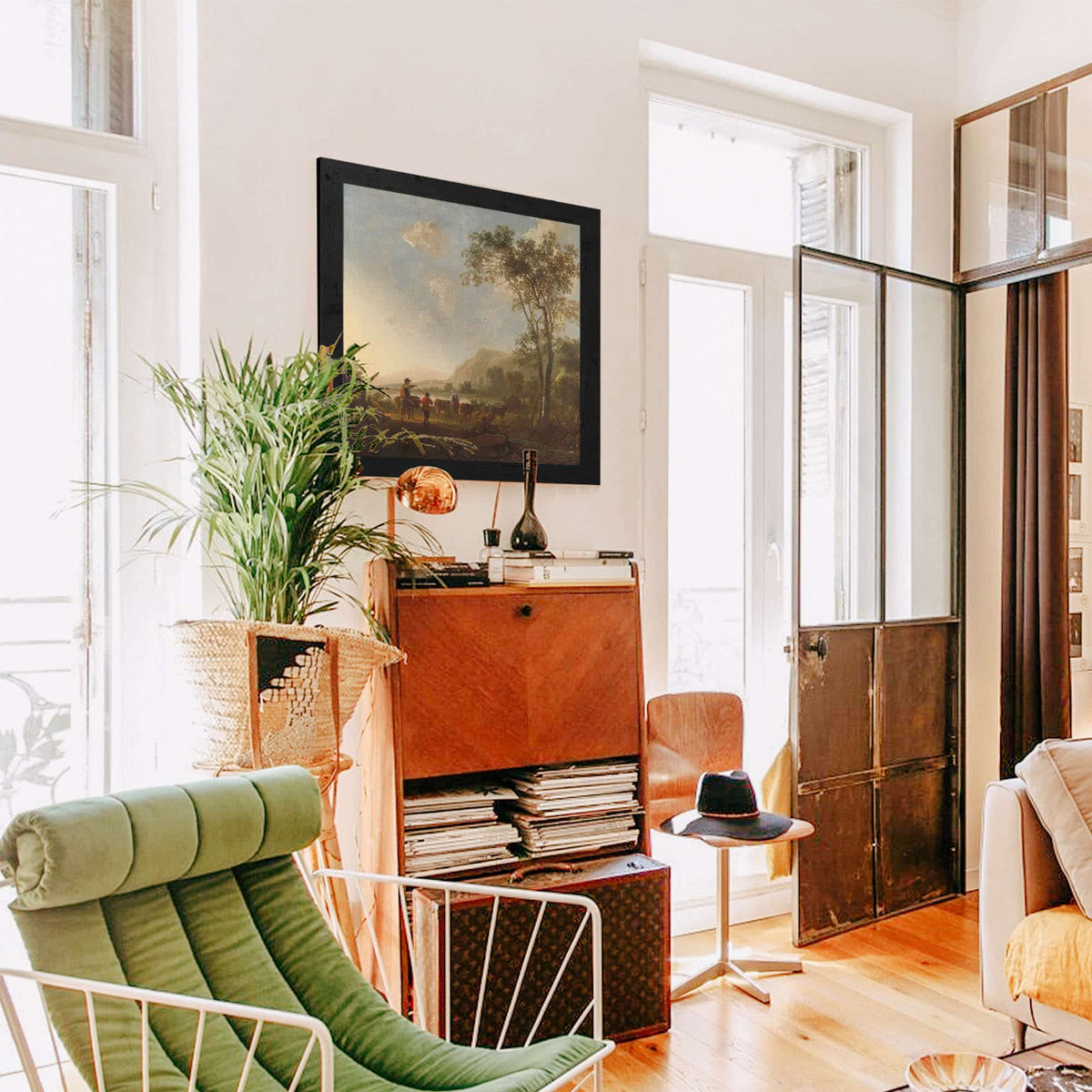 Landscape With Herdsmen And Cattle  by Aelbert Cuyp