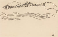 Landscape With Houses by Egon Schiele