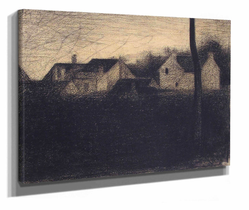 Landscape With Houses  by Georges Seurat
