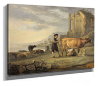Landscape With Maid Milking A Cow by Aelbert Cuyp