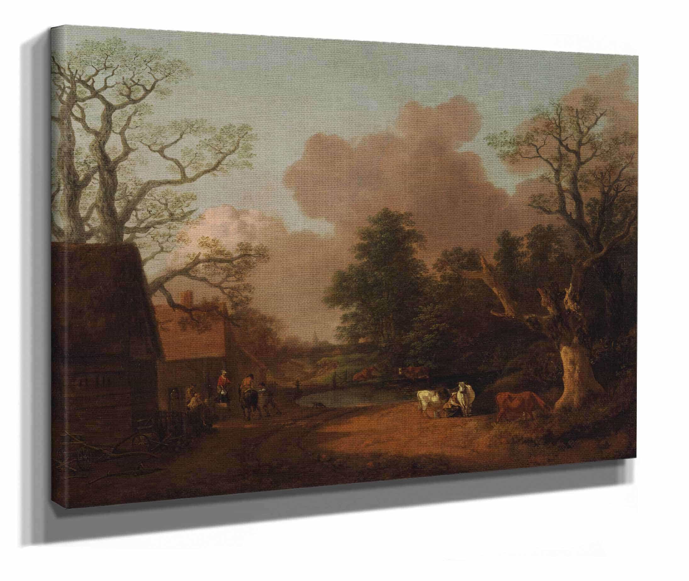 Landscape With Milkmaid by Thomas Gainsborough