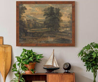 Landscape With Mountains Castle Trees And Lake by Thomas Sully