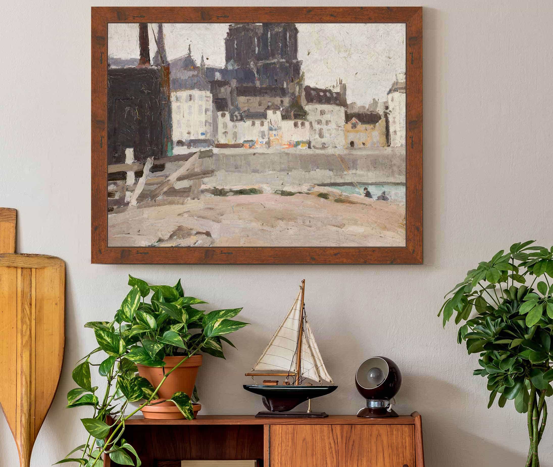 Landscape With Notre Dame Cathedral by Tadeusz Makowski
