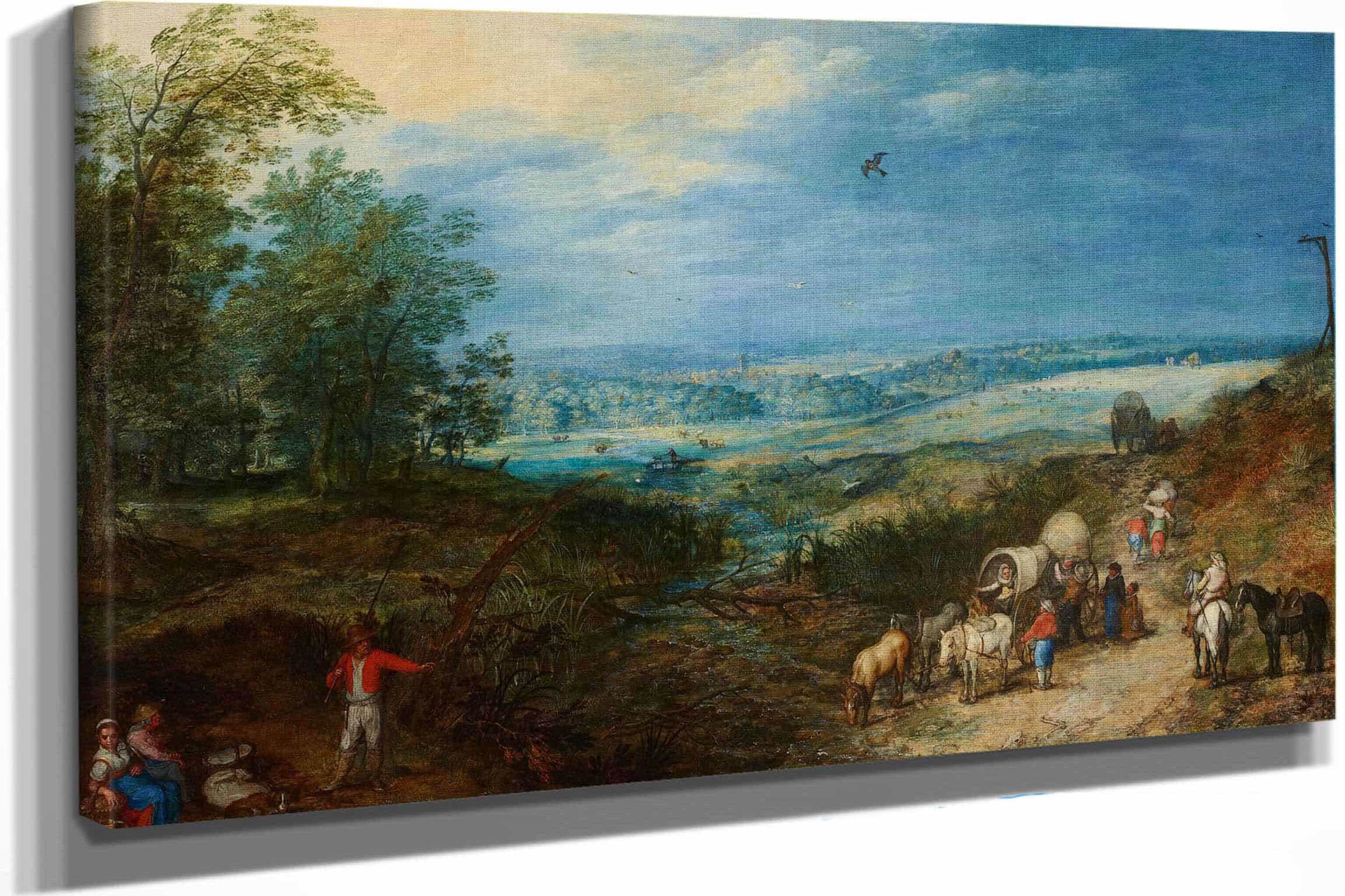 Landscape With Peasants by Jan Brueghel The Elder