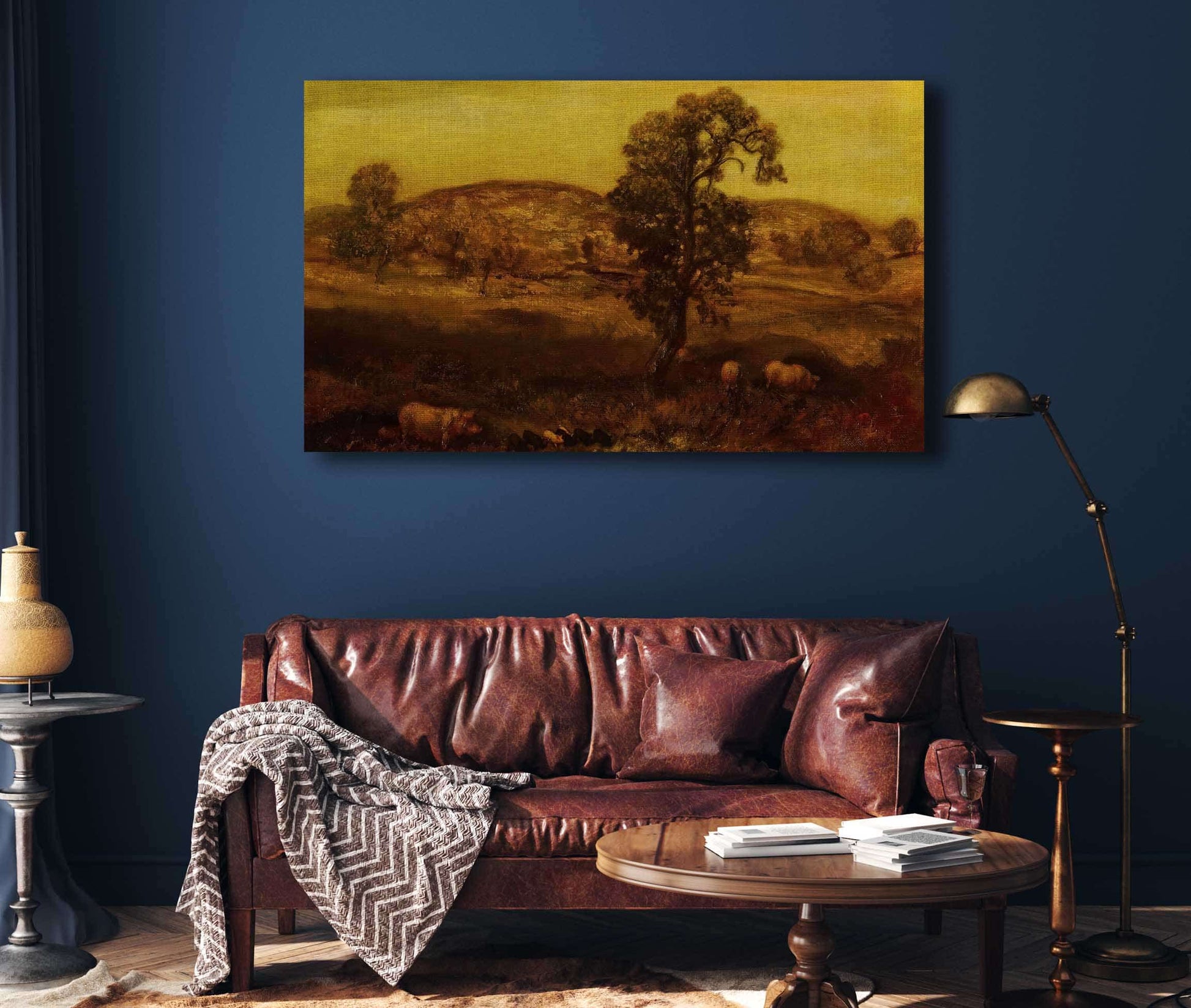Landscape With Pigs Autumn Landscape by Arthur Bowen Davies