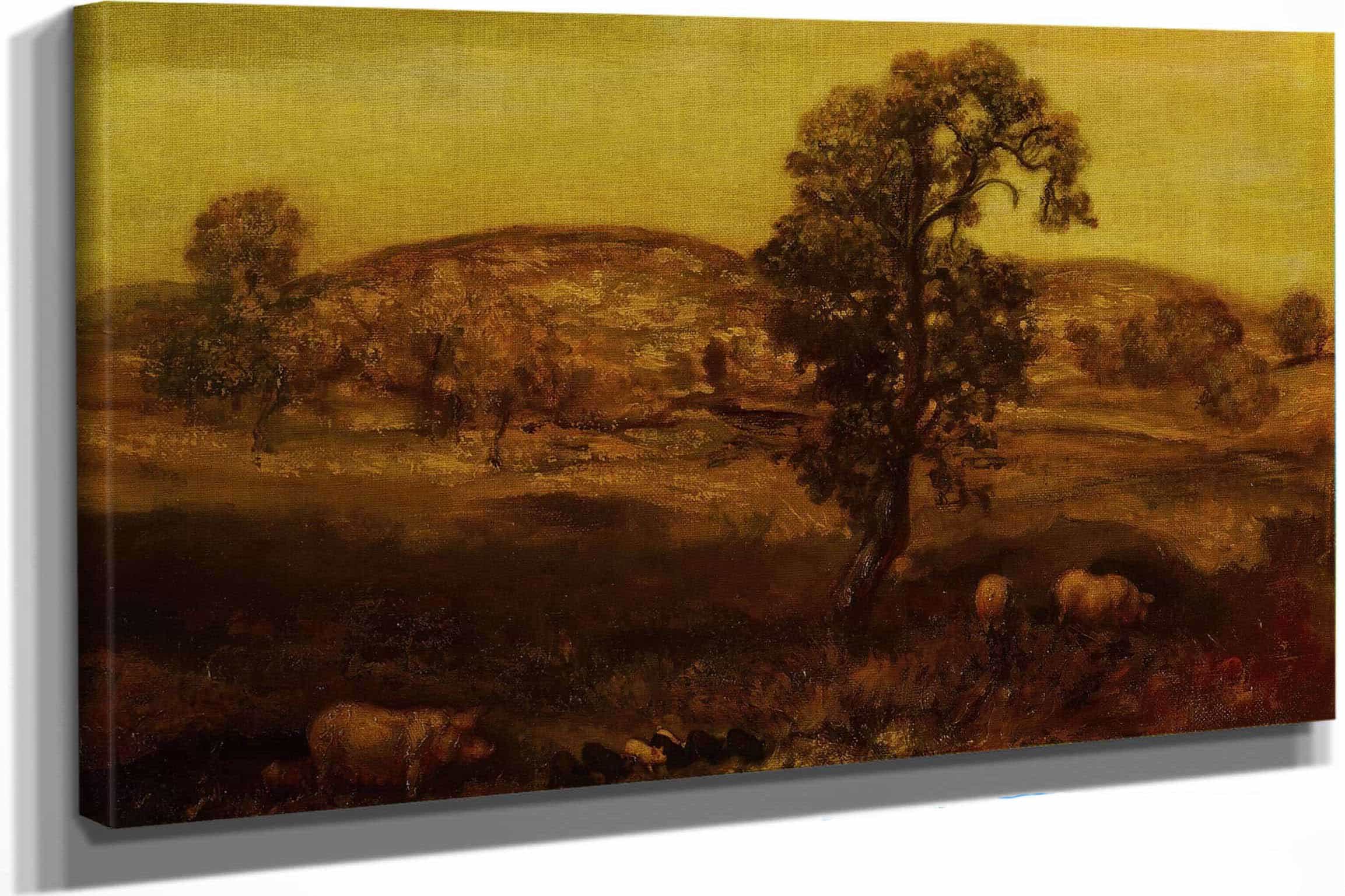 Landscape With Pigs Autumn Landscape by Arthur Bowen Davies