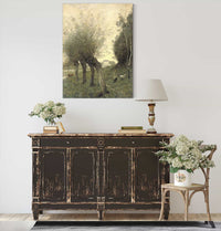 Landscape With Pollard Willows  by Jean Baptiste Camille Corot