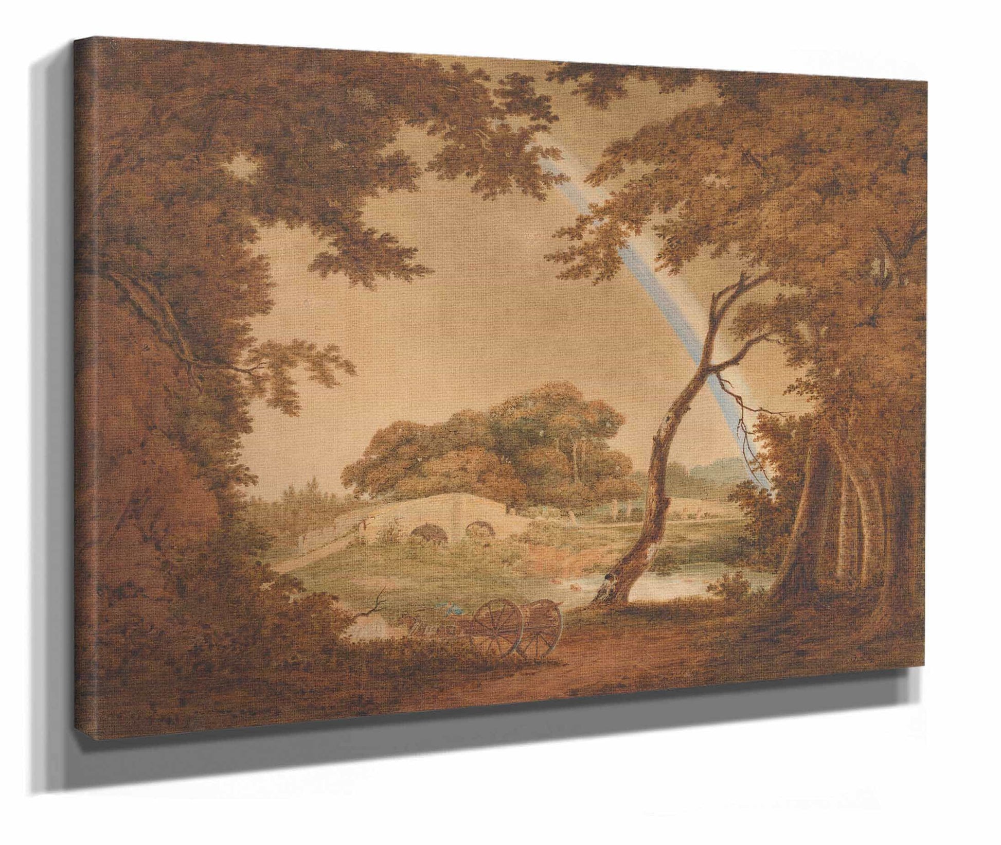 Landscape With Rainbow View Near Chesterfield by Joseph Wright Of Derby