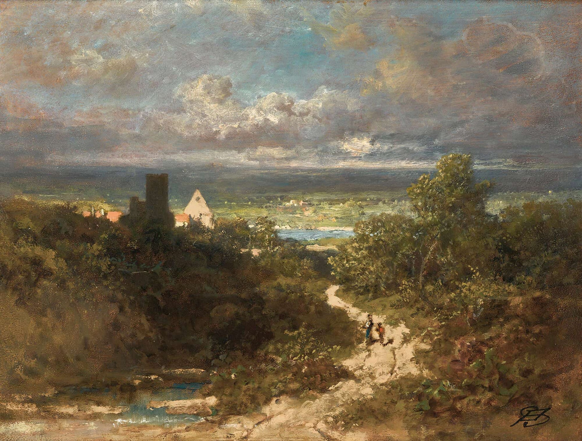 Landscape With River by Carl Spitzweg