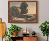 Landscape With Ruined Castle Trees by Thomas Sully
