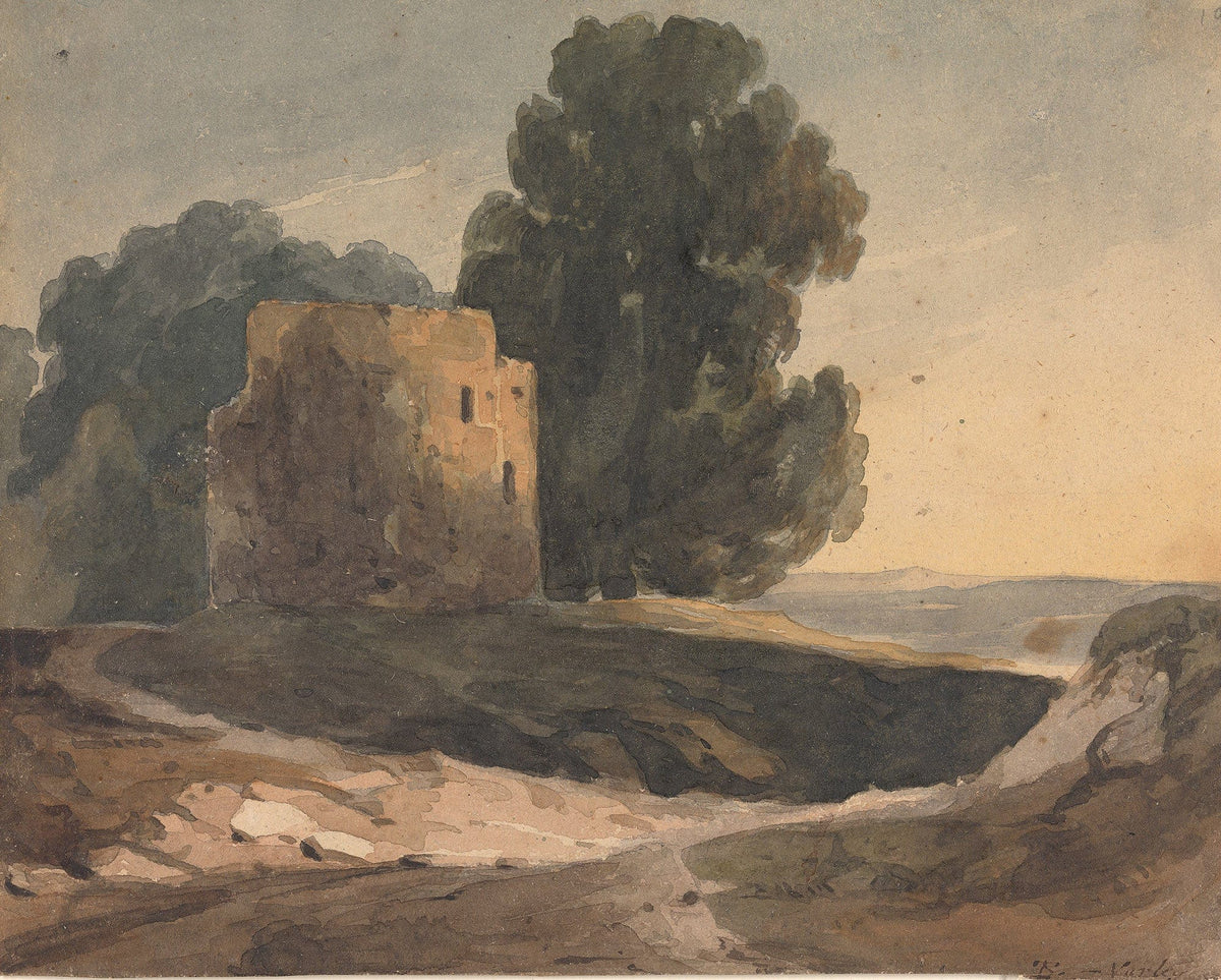 Landscape With Ruined Castle Trees by Thomas Sully