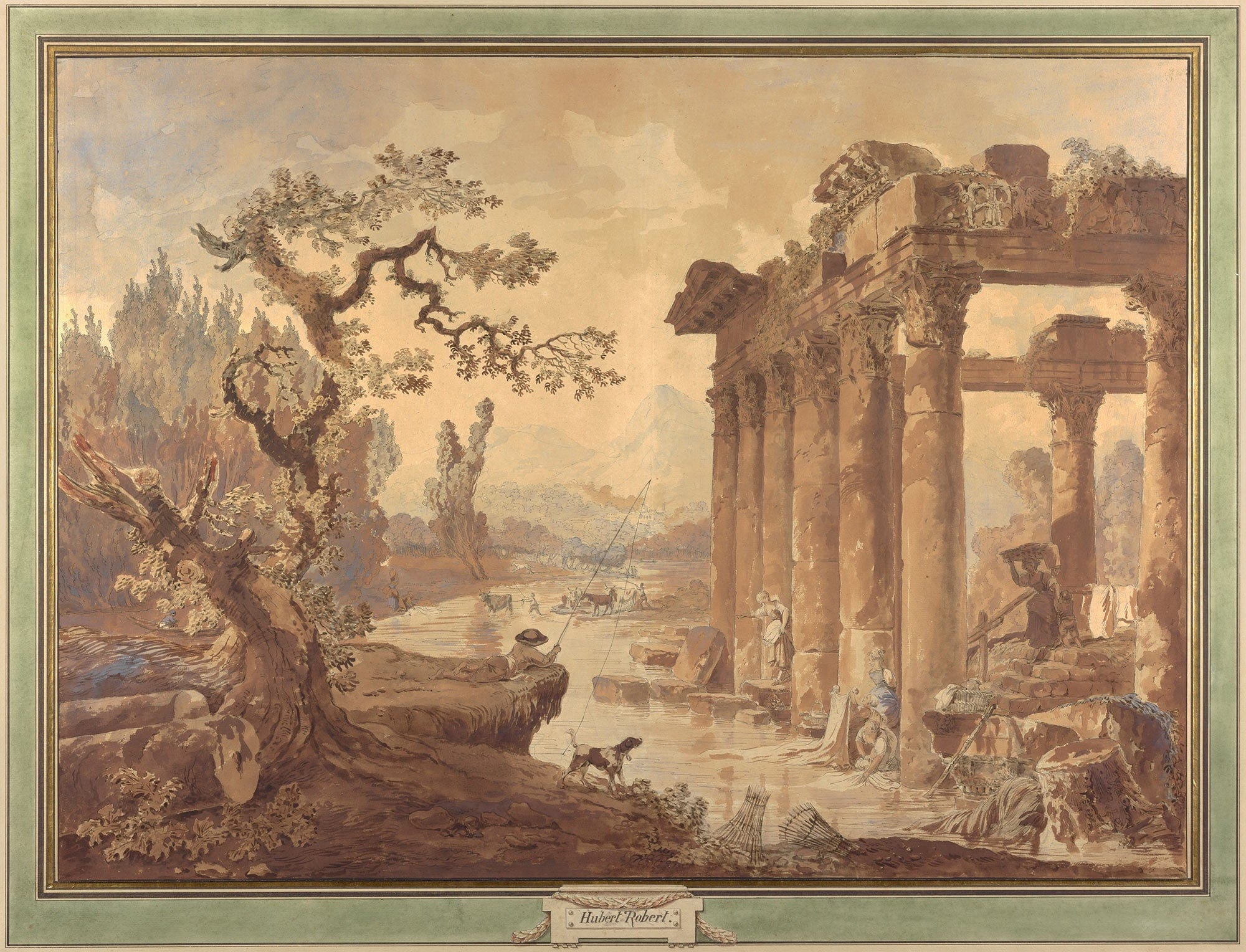 Landscape With Ruins by Hubert Robert