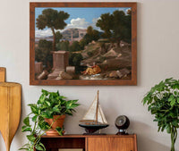 Landscape With Saint John On Patmos by Nicolas Poussin