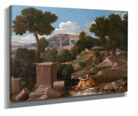 Landscape With Saint John On Patmos by Nicolas Poussin