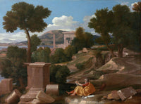 Landscape With Saint John On Patmos by Nicolas Poussin