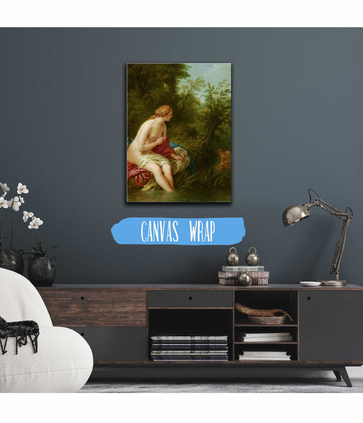 Landscape With Salmacis And Hermaphroditus by Louis Jean Francois Lagrenee