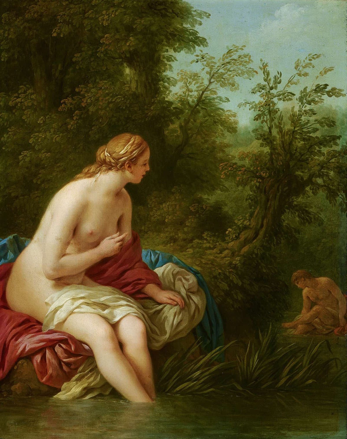 Landscape With Salmacis And Hermaphroditus by Louis Jean Francois Lagrenee