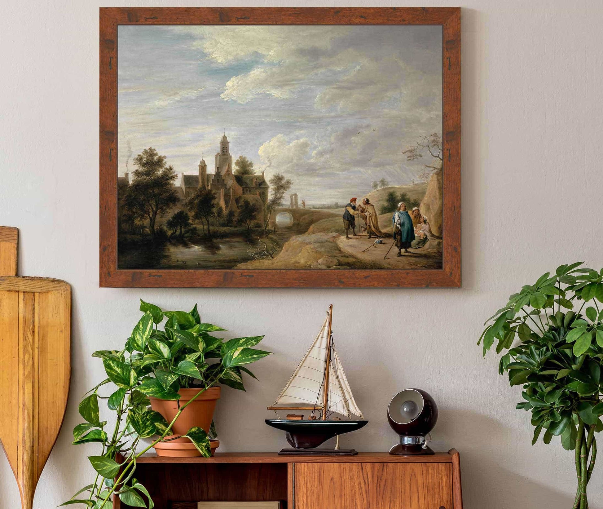 Landscape With Staffage Figures  by David Teniers The Younger