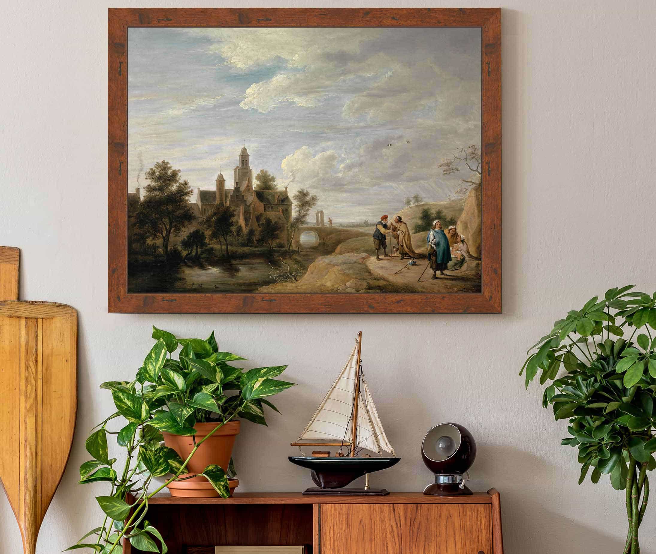 Landscape With Staffage Figures  by David Teniers The Younger