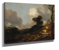 Landscape With Stream And Weir by Thomas Gainsborough