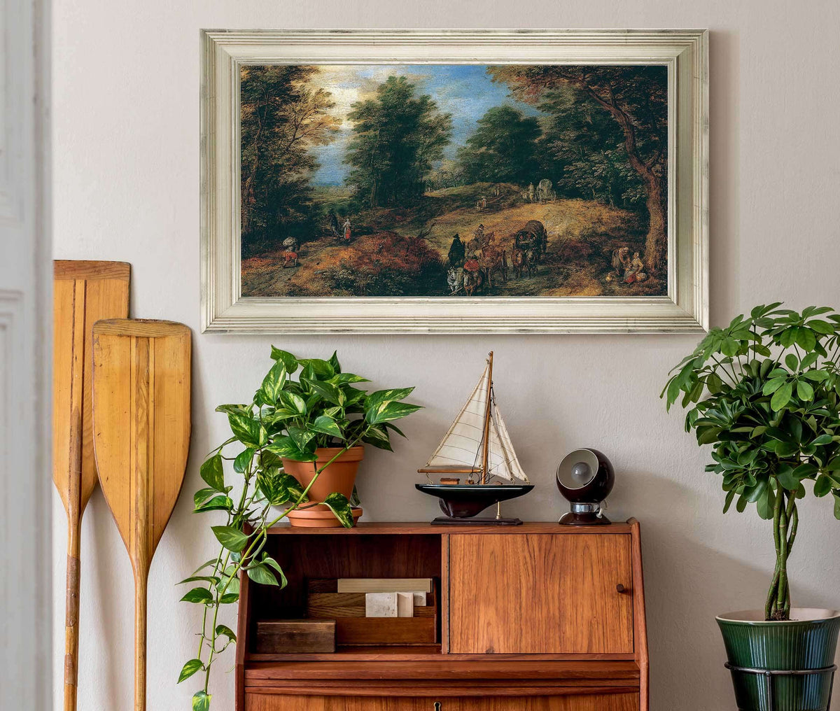 Landscape With Travelers On A Woodland Path by Jan Brueghel The Elder