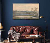 Landscape With Trees And Mountains Lake In Foreground by Thomas Sully