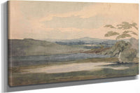 Landscape With Trees And Mountains Lake In Foreground by Thomas Sully
