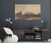 Landscape With Trees And Windmill by Thomas Sully