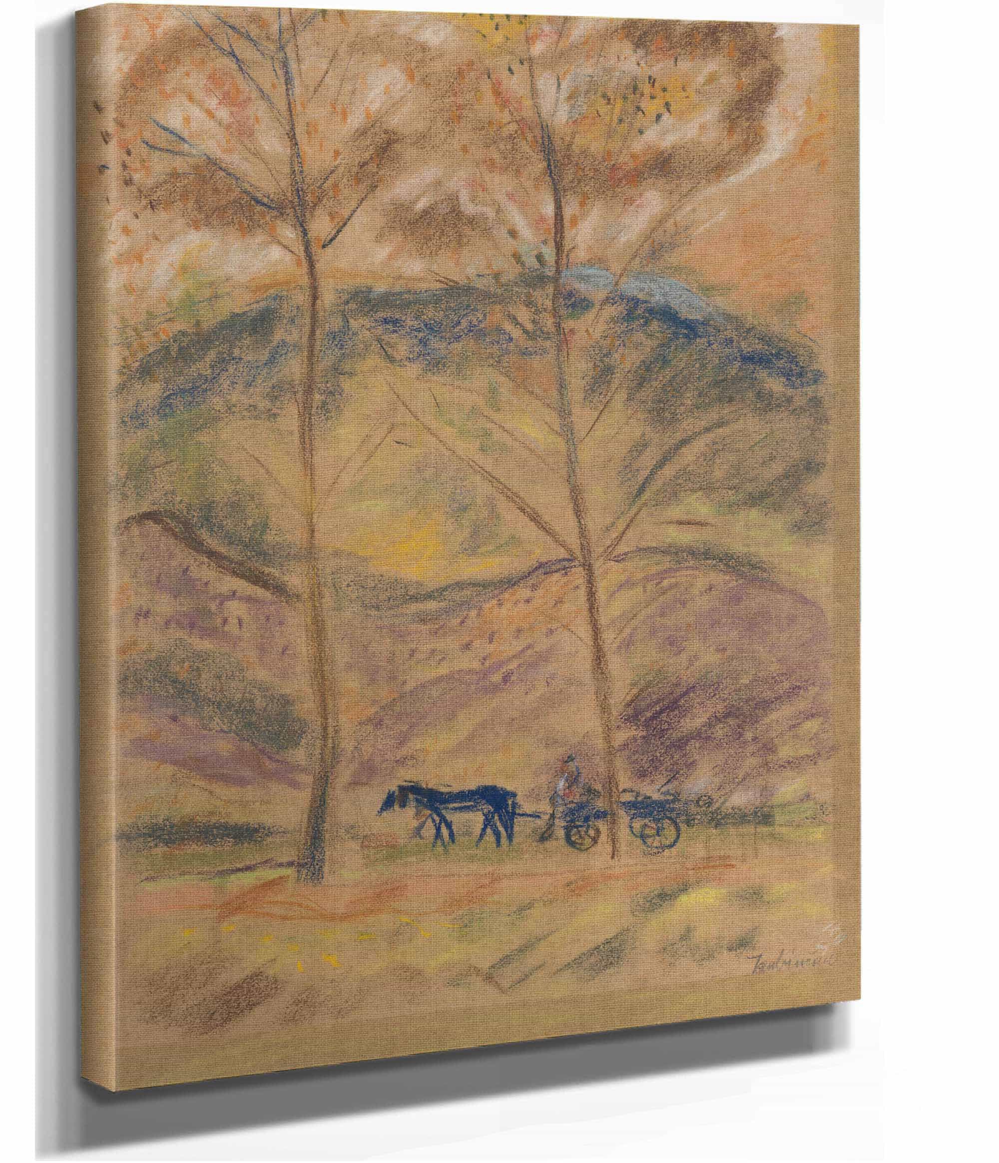 Landscape With Waggoner   by Arnold Peter Weisz Kubincan