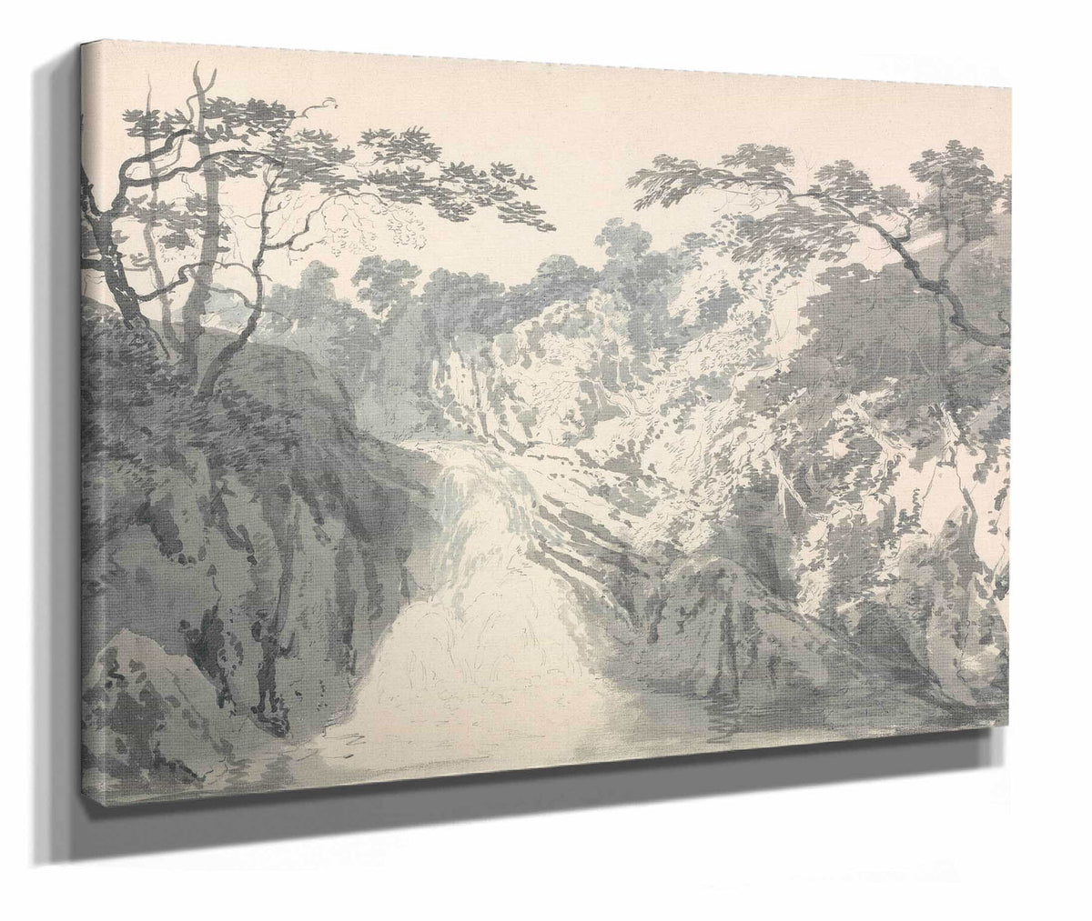 Landscape With Waterfall by Joseph Mallord William Turner