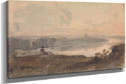 Landscape With Winding River Figure On Hill In Foreground by Thomas Sully