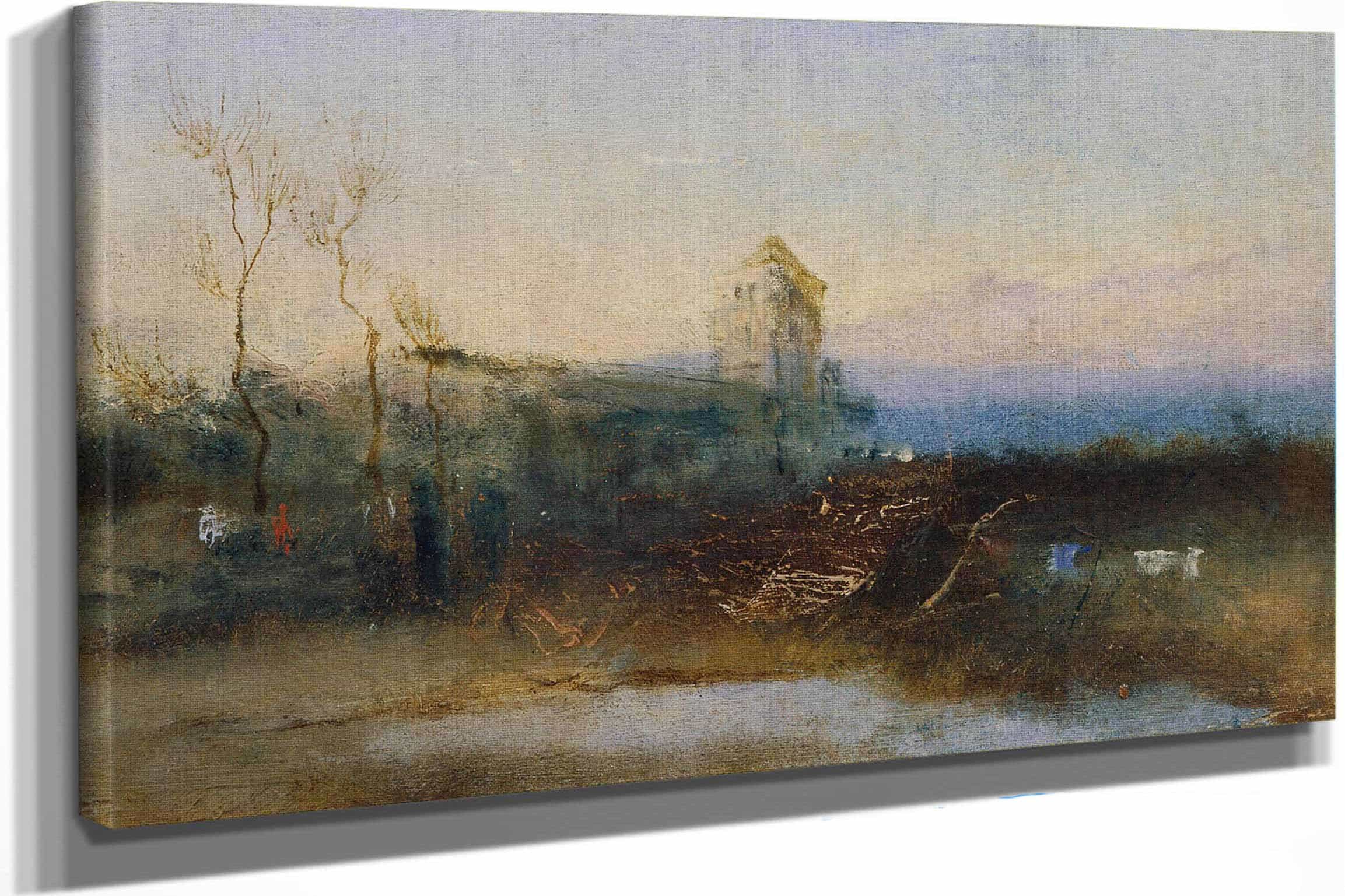 Landschaft Mit Burg by Anton Romako