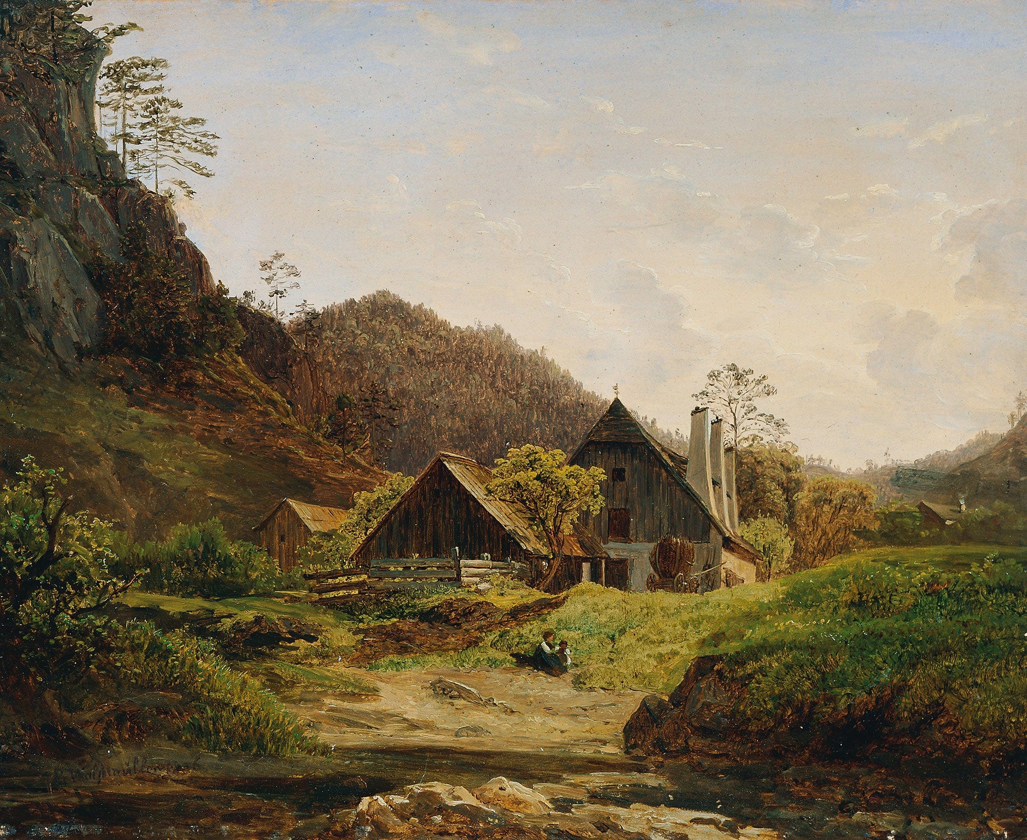 Landschaft Mit Hammerschmiede by Ferdinand Georg Waldmuller