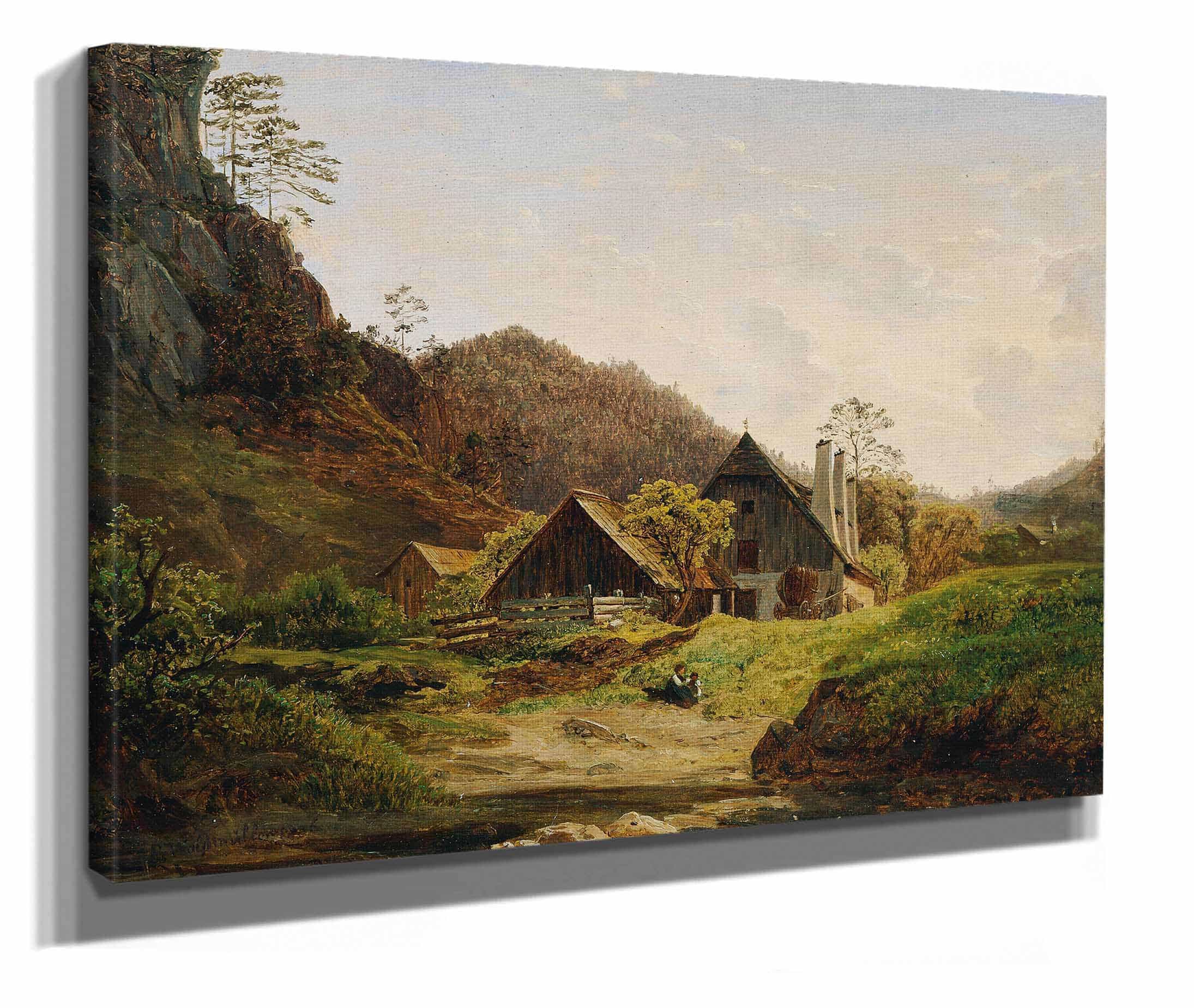 Landschaft Mit Hammerschmiede by Ferdinand Georg Waldmuller