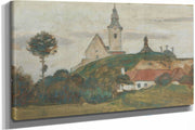Landschaft Mit Kirche Und Dorf by Walther Gamerith