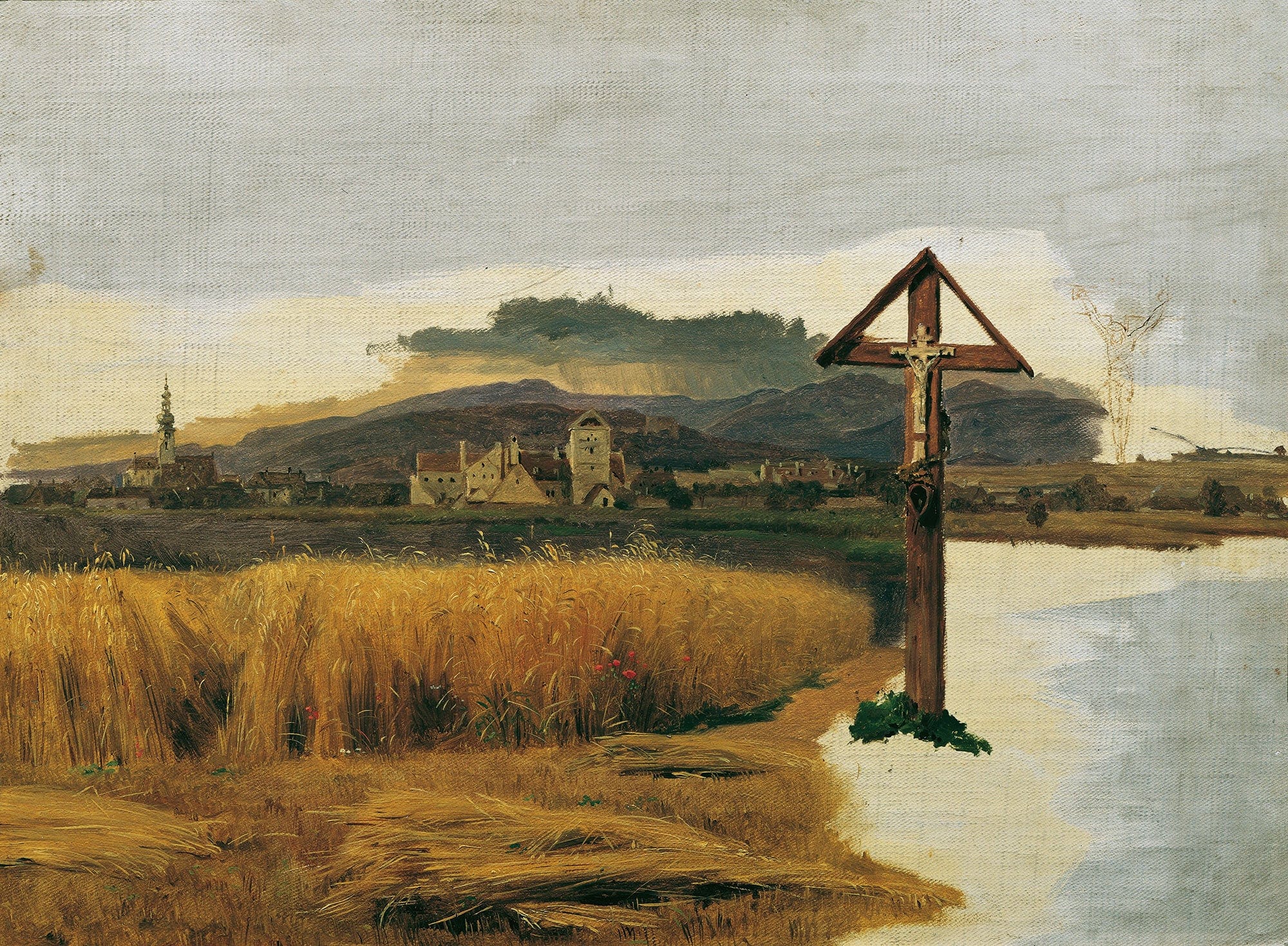 Landschaft Von Brunn Am Gebirge by Ferdinand Georg Waldmuller