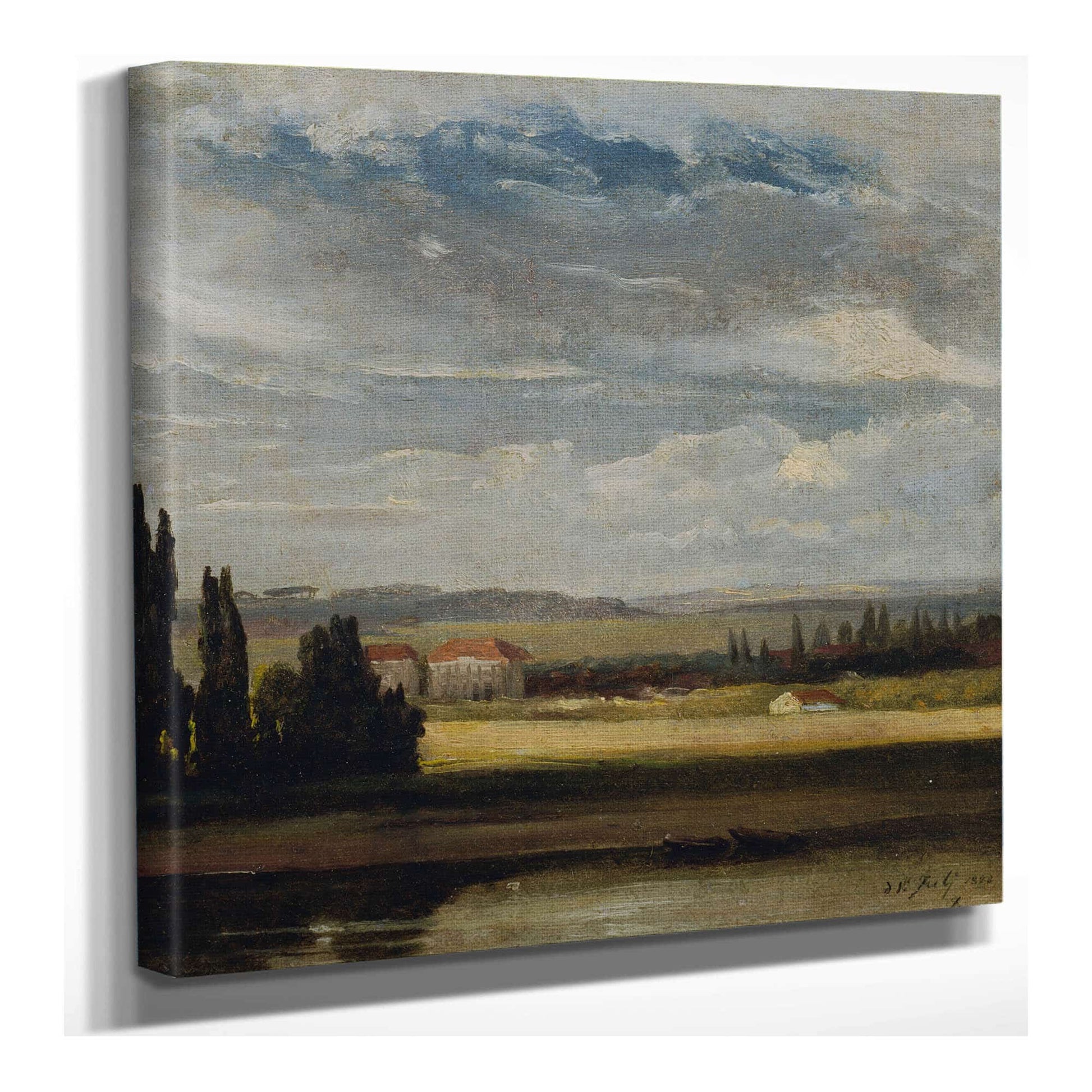 Landschaftsblick Mit Hohem Wolkenhimmel by Johan Christian Dahl