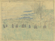 Landschap Met Wandelaars by Edouard Vuillard