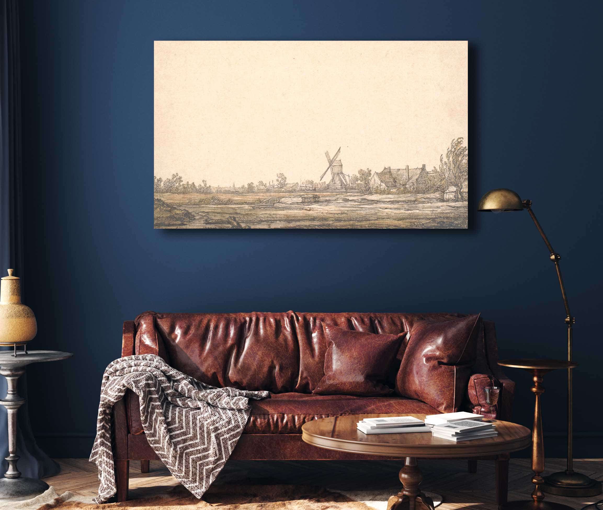 Landskab Med En Molle By Aelbert Cuyp